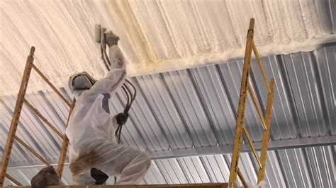 spray foam thickness metal building